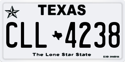 TX license plate CLL4238