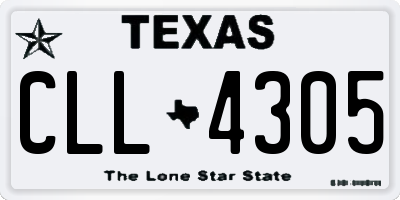 TX license plate CLL4305
