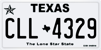 TX license plate CLL4329