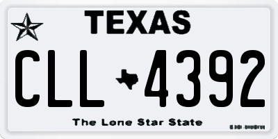 TX license plate CLL4392