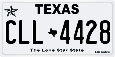 TX license plate CLL4428