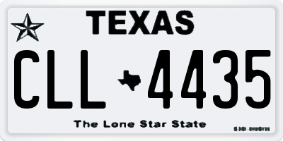 TX license plate CLL4435