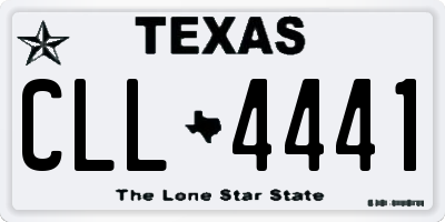 TX license plate CLL4441