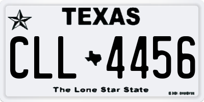 TX license plate CLL4456