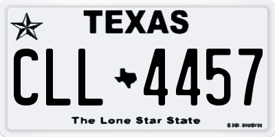 TX license plate CLL4457