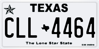 TX license plate CLL4464