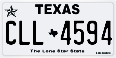 TX license plate CLL4594