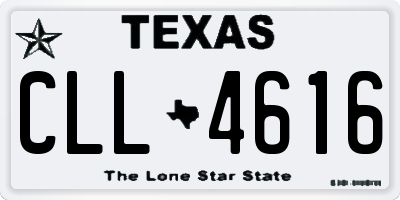 TX license plate CLL4616
