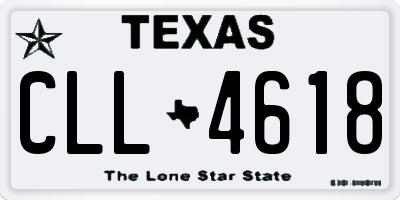 TX license plate CLL4618