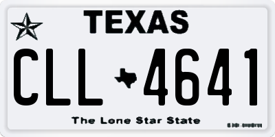 TX license plate CLL4641