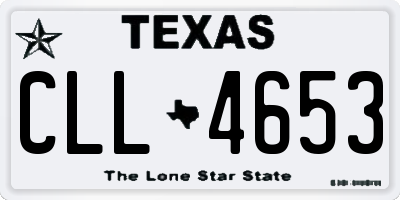 TX license plate CLL4653