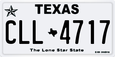TX license plate CLL4717