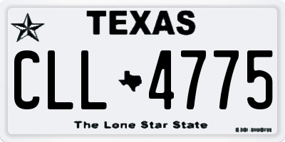 TX license plate CLL4775