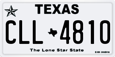 TX license plate CLL4810
