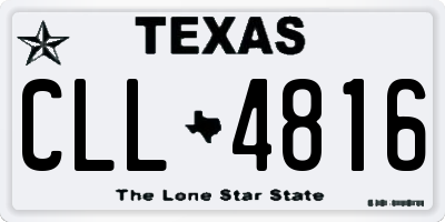TX license plate CLL4816