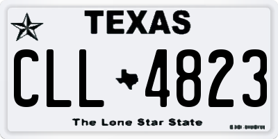 TX license plate CLL4823