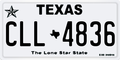 TX license plate CLL4836