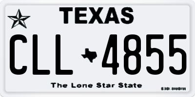 TX license plate CLL4855