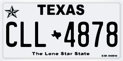 TX license plate CLL4878