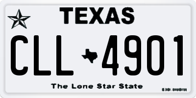 TX license plate CLL4901