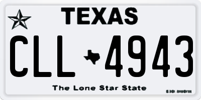 TX license plate CLL4943