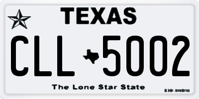 TX license plate CLL5002