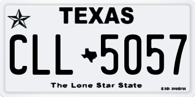 TX license plate CLL5057