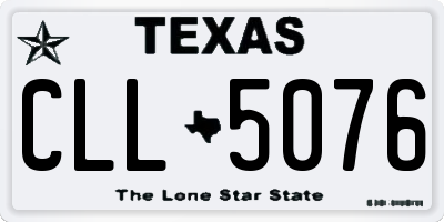 TX license plate CLL5076