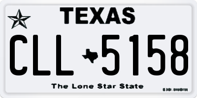 TX license plate CLL5158