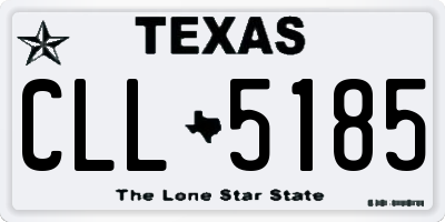 TX license plate CLL5185