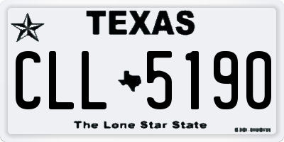 TX license plate CLL5190