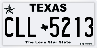TX license plate CLL5213