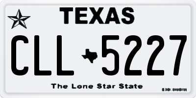 TX license plate CLL5227