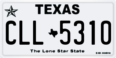 TX license plate CLL5310