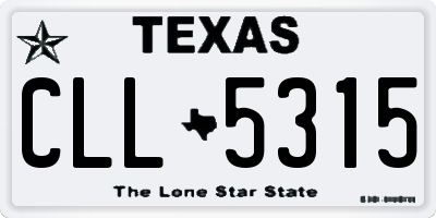 TX license plate CLL5315