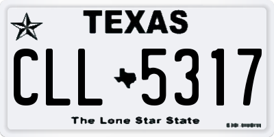 TX license plate CLL5317