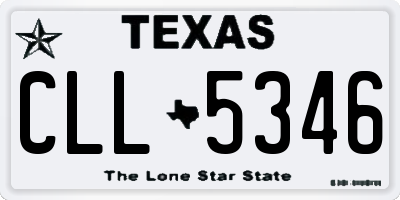 TX license plate CLL5346