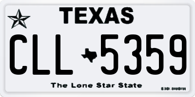 TX license plate CLL5359