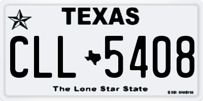 TX license plate CLL5408