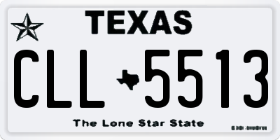 TX license plate CLL5513