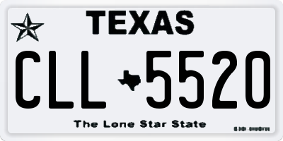 TX license plate CLL5520