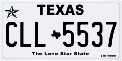 TX license plate CLL5537