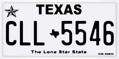TX license plate CLL5546