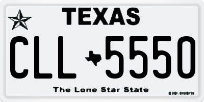 TX license plate CLL5550