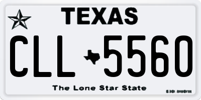 TX license plate CLL5560
