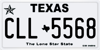 TX license plate CLL5568
