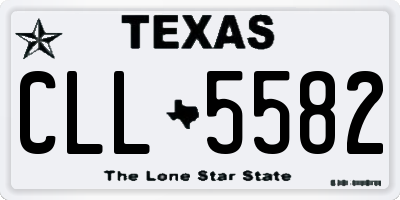 TX license plate CLL5582