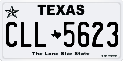 TX license plate CLL5623