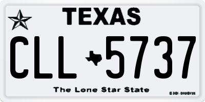 TX license plate CLL5737