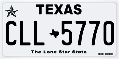 TX license plate CLL5770